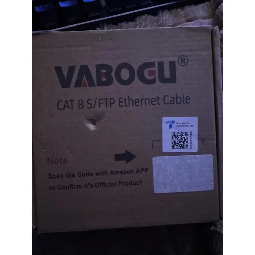 Vabogu Cat 8 S/FTP Ethernet Cable - 40 Ft Black New